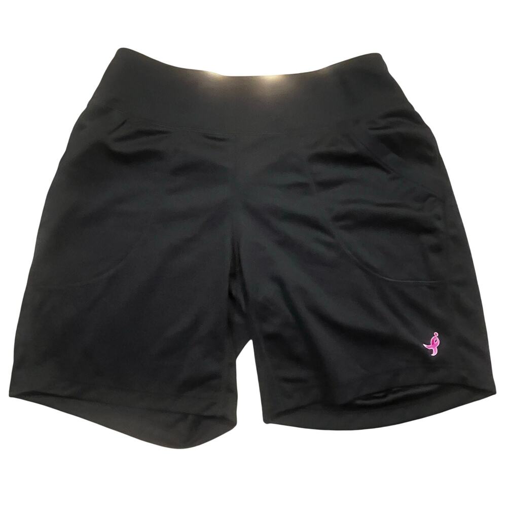 New Balance Women’s Small Black Athletic Shorts Susan G. Komen Pink Ribbon Biker